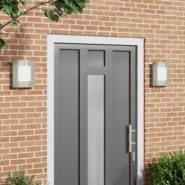 Āra Sienas Gaisma 2 Pcs Sudraba 23.5 X 9 X 26 Cm Vidaxl