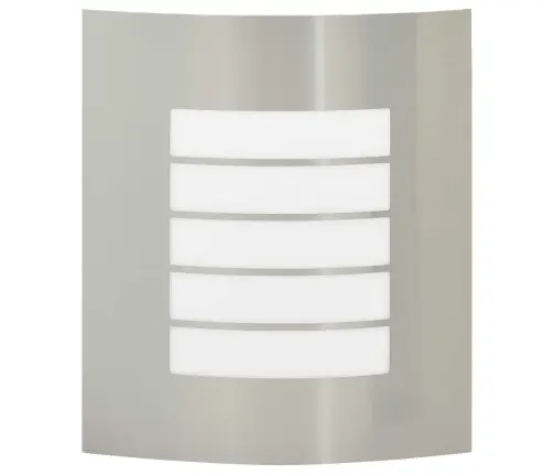 Āra Sienas Gaismas 2 Pcs Sudraba Nerūsējošais Tērauds Ip44 Vidaxl