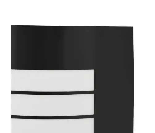 Āra Sienas Gaismas 2 Gab. Melnā Nerūsējošā Tērauda Ip44 Vidaxl