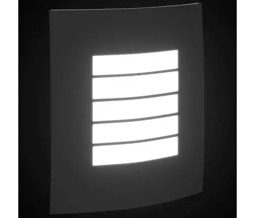 Āra Sienas Gaismas 2 Gab. Melnā Nerūsējošā Tērauda Ip44 Vidaxl