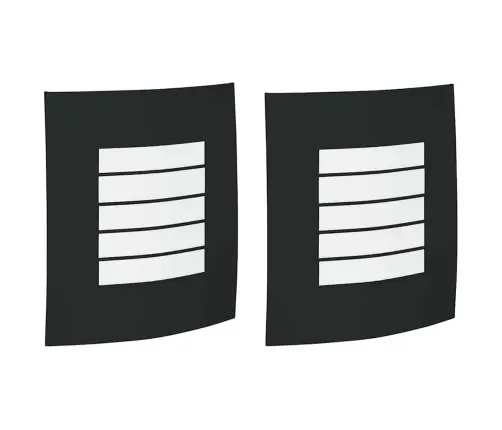 Āra Sienas Gaismas 2 Gab. Melnā Nerūsējošā Tērauda Ip44 Vidaxl