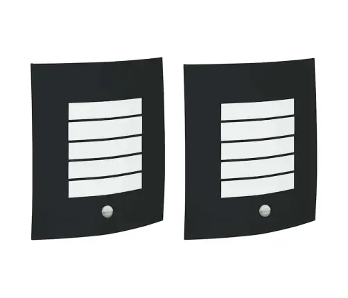 Lauko Sieninė Lemputė 2 Pcs Juoda 23.5 X 9 X 26 Cm