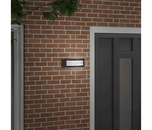 Melna Ārējā Sienas Lampa Vidaxl