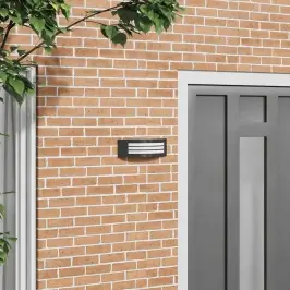 Āra Sienas Gaisma Melna 32 X 10 X 10 Cm Vidaxl