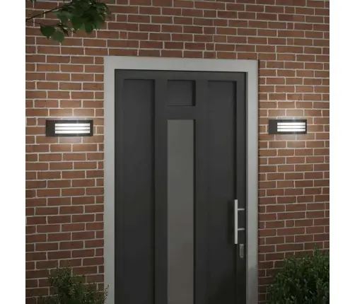 Väline Seinalamp 2 Pcs Must 32 X 10 X 10 Cm