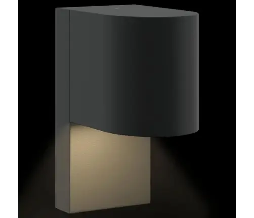 Āra Sienas Gaismas Melna Nerūsējošā Tērauda Ip44 Vidaxl