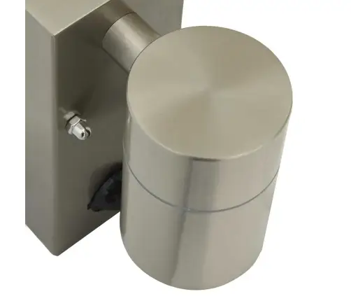 Āra Sienas Gaisma Ar Sensoru Sudraba Nerūsējošā Tērauda Ip44 Vidaxl