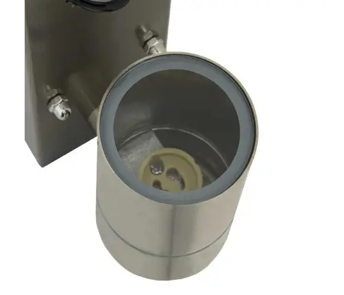 Āra Sienas Gaismas Ar Sensoru 2 Gab. Sudraba Nerūsējošā Tērauda Ip44 Vidaxl