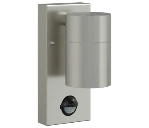 Āra Sienas Gaismas Ar Sensoru 2 Gab. Sudraba Nerūsējošā Tērauda Ip44 Vidaxl