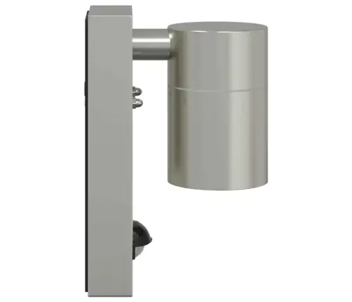 Āra Sienas Gaismas Ar Sensoru 2 Gab. Sudraba Nerūsējošā Tērauda Ip44 Vidaxl