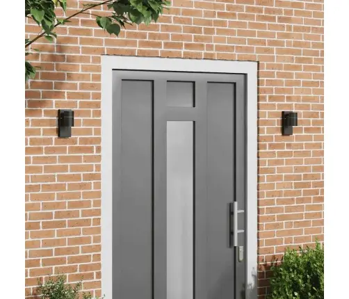 Ārējo Sienas Gaismu 2 Gabali Melna Nerūsējošā Tērauda Ip44 Vidaxl