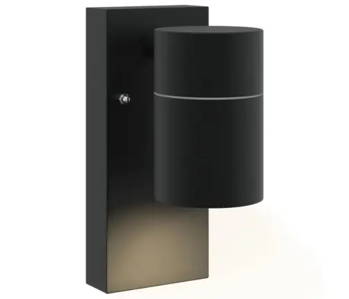 Ārējo Sienas Gaismu 2 Gabali Melna Nerūsējošā Tērauda Ip44 Vidaxl