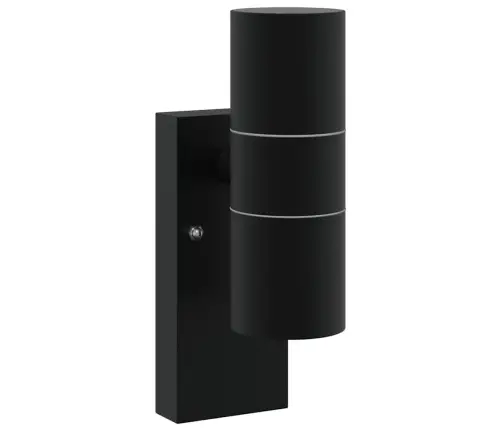 Väline Seinalamp Must 7 X 10 X 22 Cm Roostevaba Teras Ja Klaas