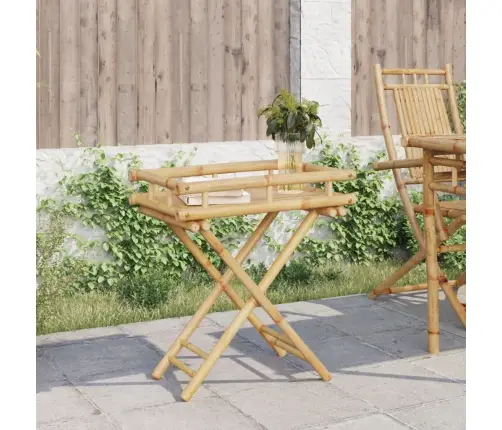 Kokkupandav Laud Kandikuga, 60 X 40 X 68 cm Bambus