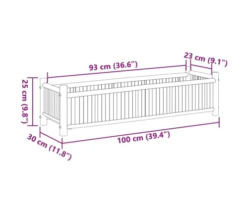 Puķu Kaste, 100X30X25 Cm, Bambuss Vidaxl