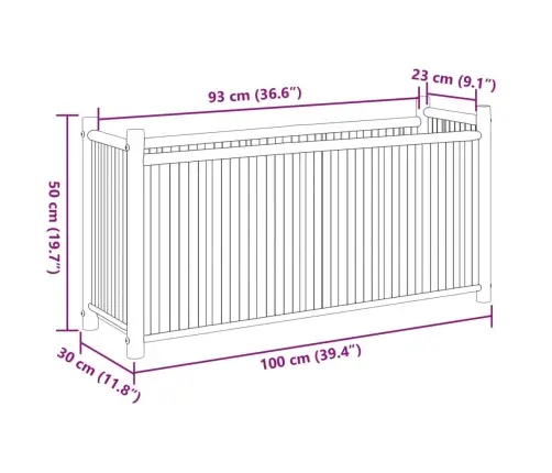 Taimekast, 100 X 30 X 50 cm Bambus