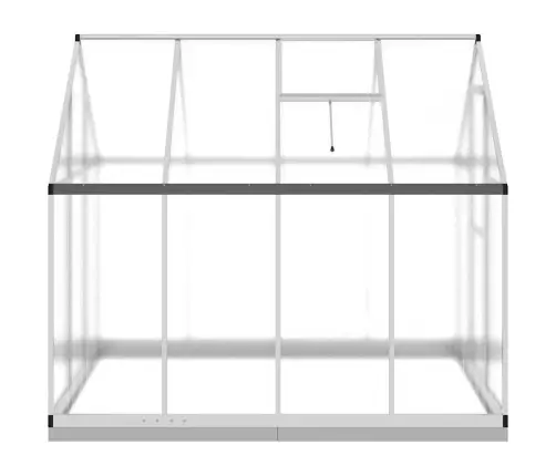 Siltumnīca Ar Pamatnes Rāmi, Sudraba, 224X169X202 Cm, Alumīnijs Vidaxl