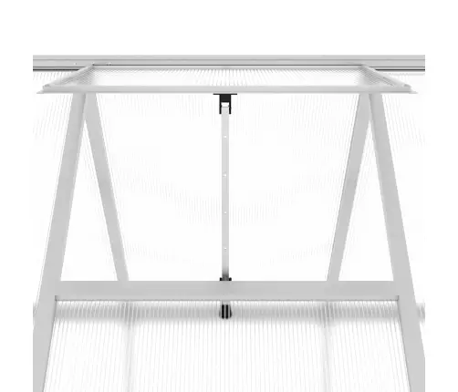 Siltumnīca Ar Pamatnes Rāmi, Sudraba, 224X169X202 Cm, Alumīnijs Vidaxl