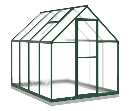 Siltumnīca Ar Pamatnes Rāmi, Zaļš, 224X169X202 Cm, Alumīnijs Vidaxl