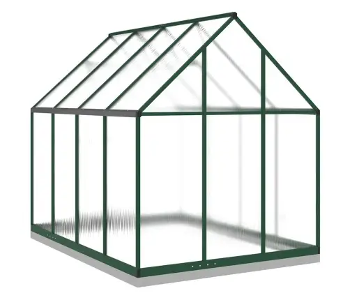 Siltumnīca Ar Pamatnes Rāmi, Zaļš, 224X169X202 Cm, Alumīnijs Vidaxl