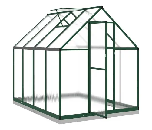 Siltumnīca Ar Pamatnes Rāmi, Zaļš, 224X169X202 Cm, Alumīnijs Vidaxl