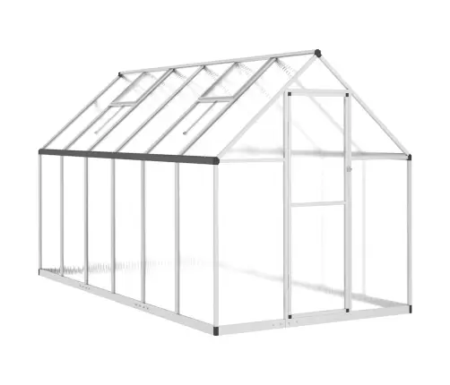 Kasvuhoone Alusraamiga, Hõbedane, 334X169X195 cm Alumiinium
