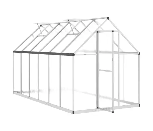 Kasvuhoone Alusraamiga, Hõbedane, 334X169X195 cm Alumiinium