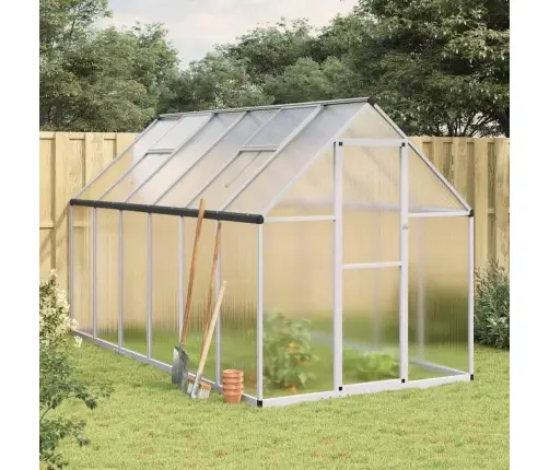 Kasvuhoone Alusraamiga, Hõbedane, 334X169X195 cm Alumiinium
