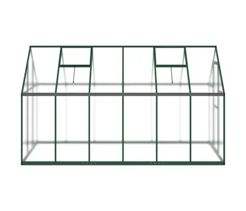 Siltumnīca Ar Pamatnes Rāmi, Zaļš, 334X169X195 Cm, Alumīnijs Vidaxl