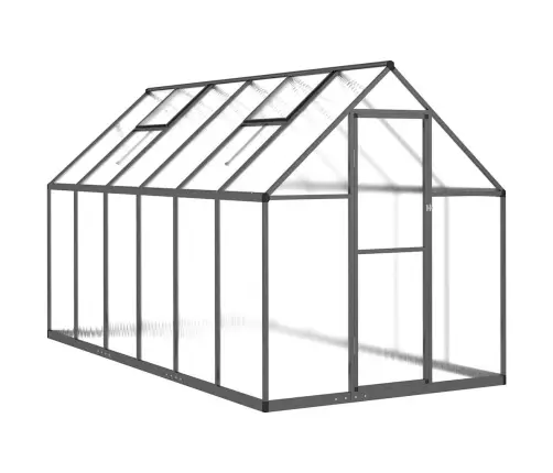 Siltumnīca Ar Pamatnes Rāmi, Antracītpelēks, 334X169X195 Cm Vidaxl