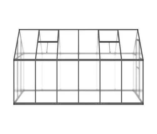 Siltumnīca Ar Pamatnes Rāmi, Antracītpelēks, 334X169X195 Cm Vidaxl