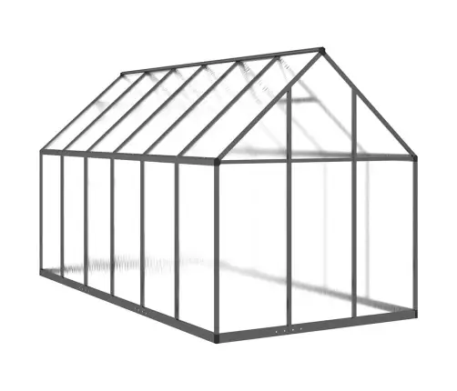 Siltumnīca Ar Pamatnes Rāmi, Antracītpelēks, 334X169X195 Cm Vidaxl