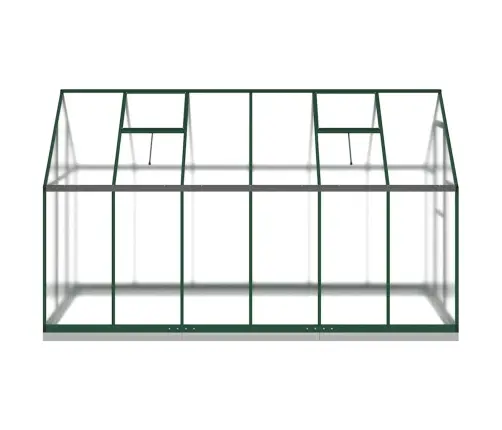 Siltumnīca Ar Pamatnes Rāmi, Zaļš, 334X169X202 Cm, Alumīnijs Vidaxl
