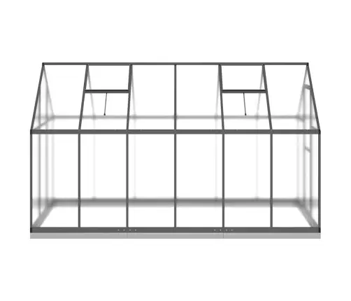 Siltumnīca Ar Pamatnes Rāmi, Antracītpelēks, 334X169X202 Cm Vidaxl