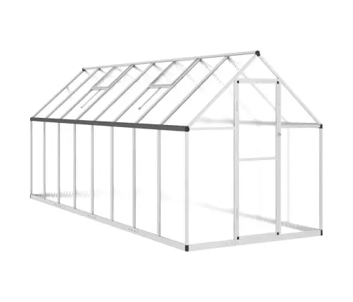 Kasvuhoone Alusraamiga, Hõbedane, 445X169X195 cm Alumiinium