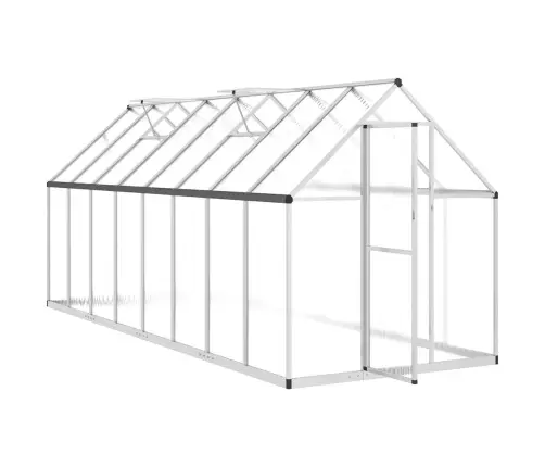 Kasvuhoone Alusraamiga, Hõbedane, 445X169X195 cm Alumiinium