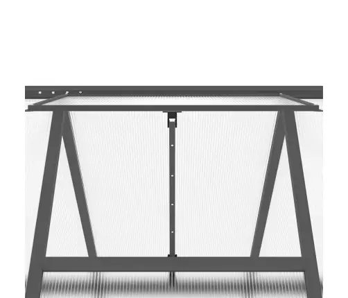 Kasvuhoone Alusraamiga,Antratsiithall,445X169X195 cmAlumiinium