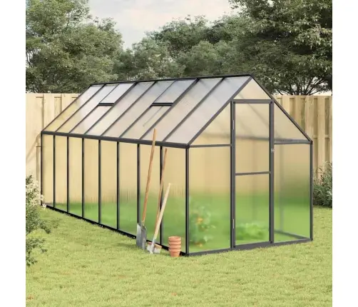 Kasvuhoone Alusraamiga,Antratsiithall,445X169X195 cmAlumiinium