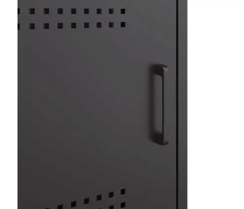 Naktinės Spintelės, 2Vnt., Juodos, 36X39X50,5cm Plienas Naktinės Spintelės, 2Vnt., Juodos, 36X39X50,5cm Plienas