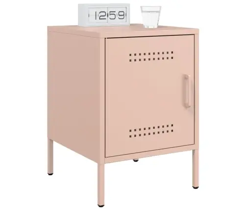 Naktsskapītis, Rozā, 36X39X50,5Cm, Tērauds Vidaxl Naktsskapītis, Rozā, 36X39X50,5Cm, Tērauds Vidaxl