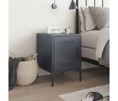 Naktinė Spintelė, Antracito Spalvos, 36X39X50,5cm Plienas