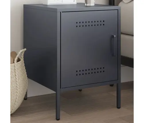 Naktinė Spintelė, Antracito Spalvos, 36X39X50,5cm Plienas