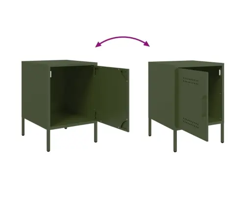 Öökapid 2 Tk, Oliiviroheline, 36X39X50,5 cm Teras