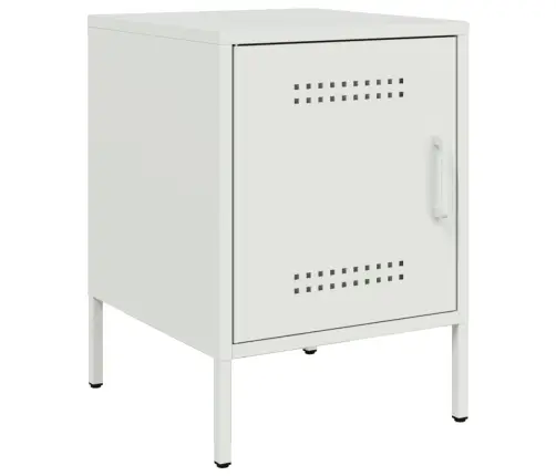 Naktsskapītis,Balts, 36X39X50,5Cm, Tērauds Vidaxl