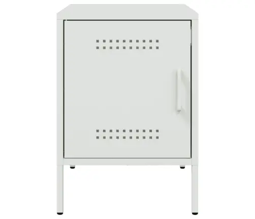 Naktsskapītis,Balts, 36X39X50,5Cm, Tērauds Vidaxl