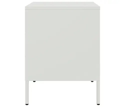 Naktsskapītis,Balts, 36X39X50,5Cm, Tērauds Vidaxl