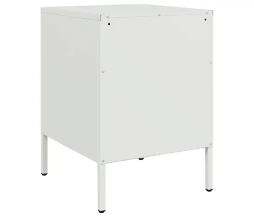 Naktsskapītis,Balts, 36X39X50,5Cm, Tērauds Vidaxl