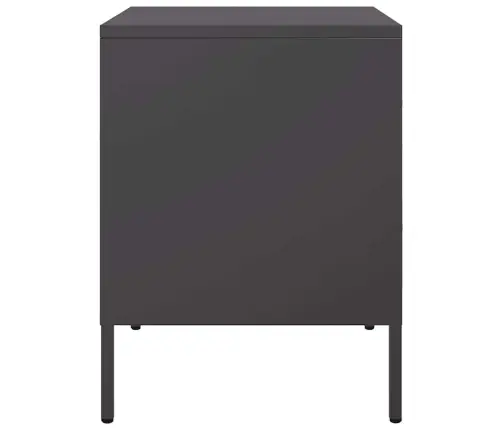 Naktsskapītis, Melns, 36X39X50,5Cm, Tērauds Vidaxl