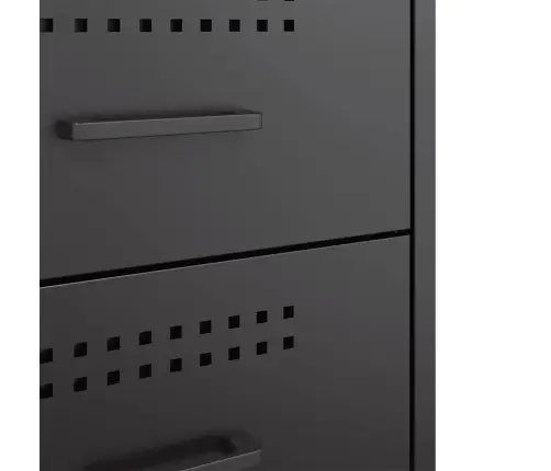 Naktsskapītis, Melns, 36X39X50,5Cm, Tērauds Vidaxl