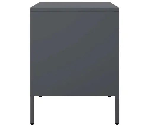 Naktsskapītis, Pelēks, 36X39X50,5Cm, Tērauds Vidaxl
